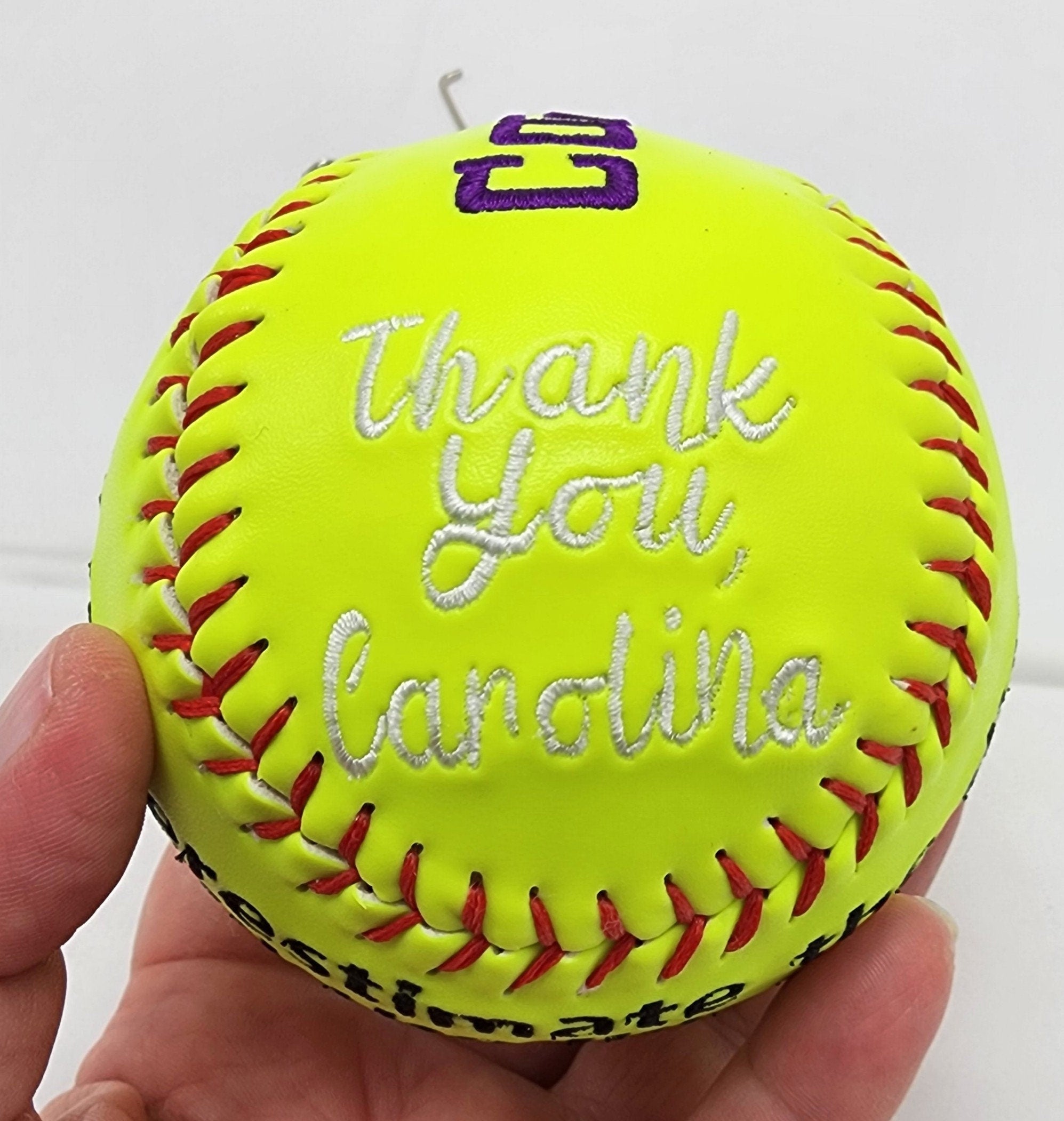 Personalized Embroidered Softball Coach Gift, Team Keepsake