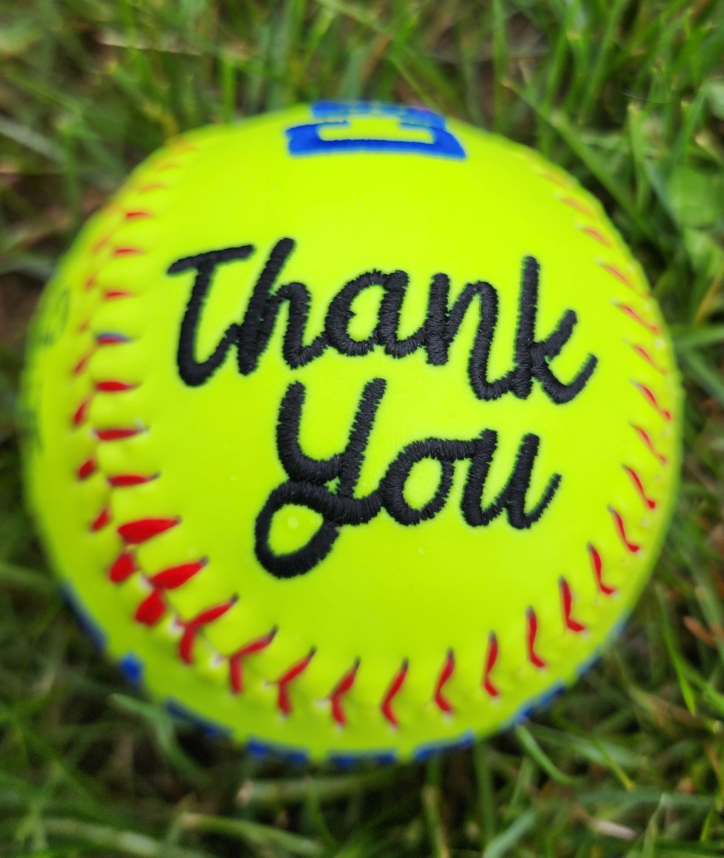 Personalized Embroidered Softball Coach Gift, Team Keepsake