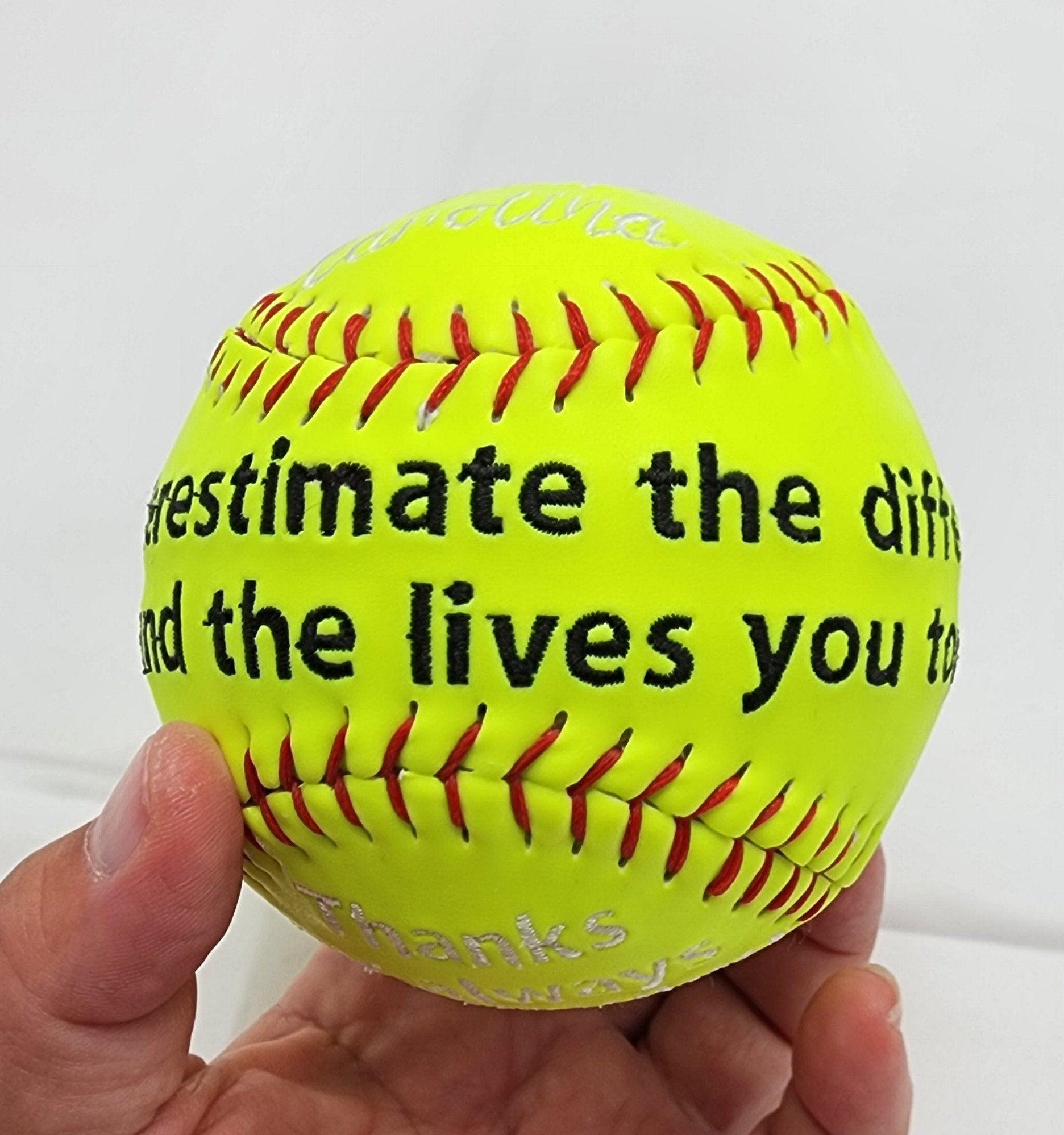 Personalized Embroidered Softball Coach Gift, Team Keepsake