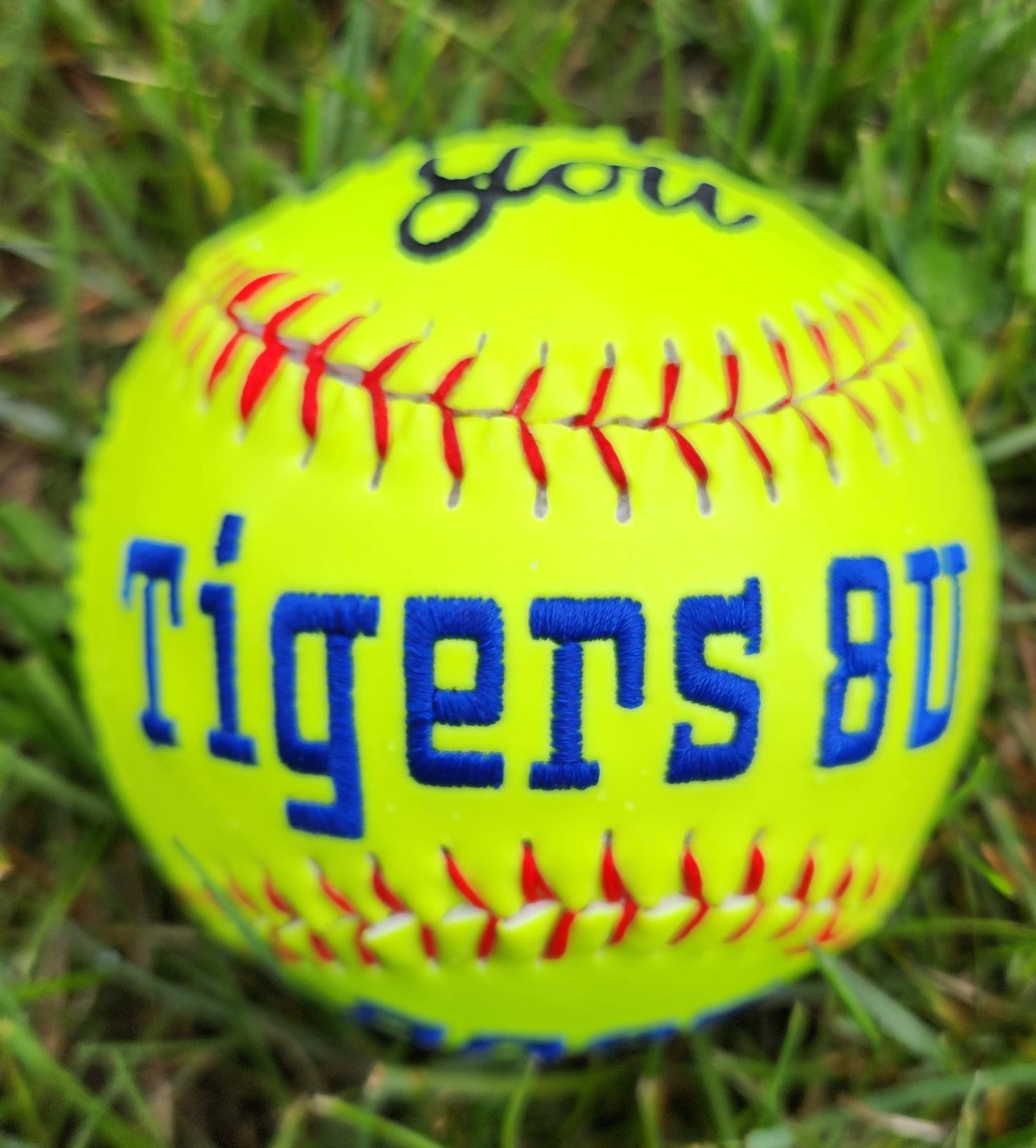 Personalized Embroidered Softball Coach Gift, Team Keepsake