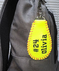 Personalized Softball Bag Tag: Double-Sided Player ID Clip