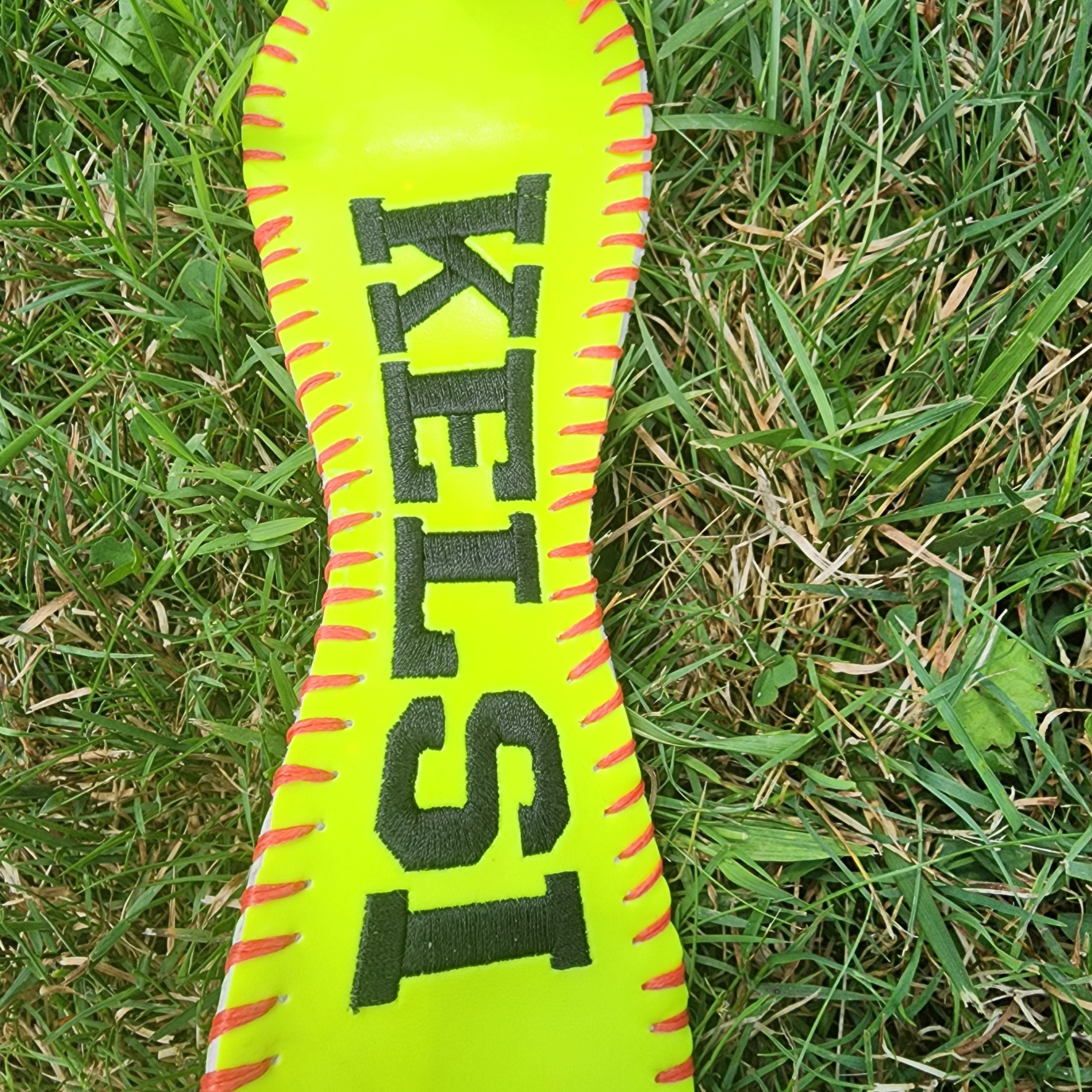 Personalized softball or baseball bag tag// Long softball name tag H//  softball ID clip// Player name tag// sports bag tag// softball gift