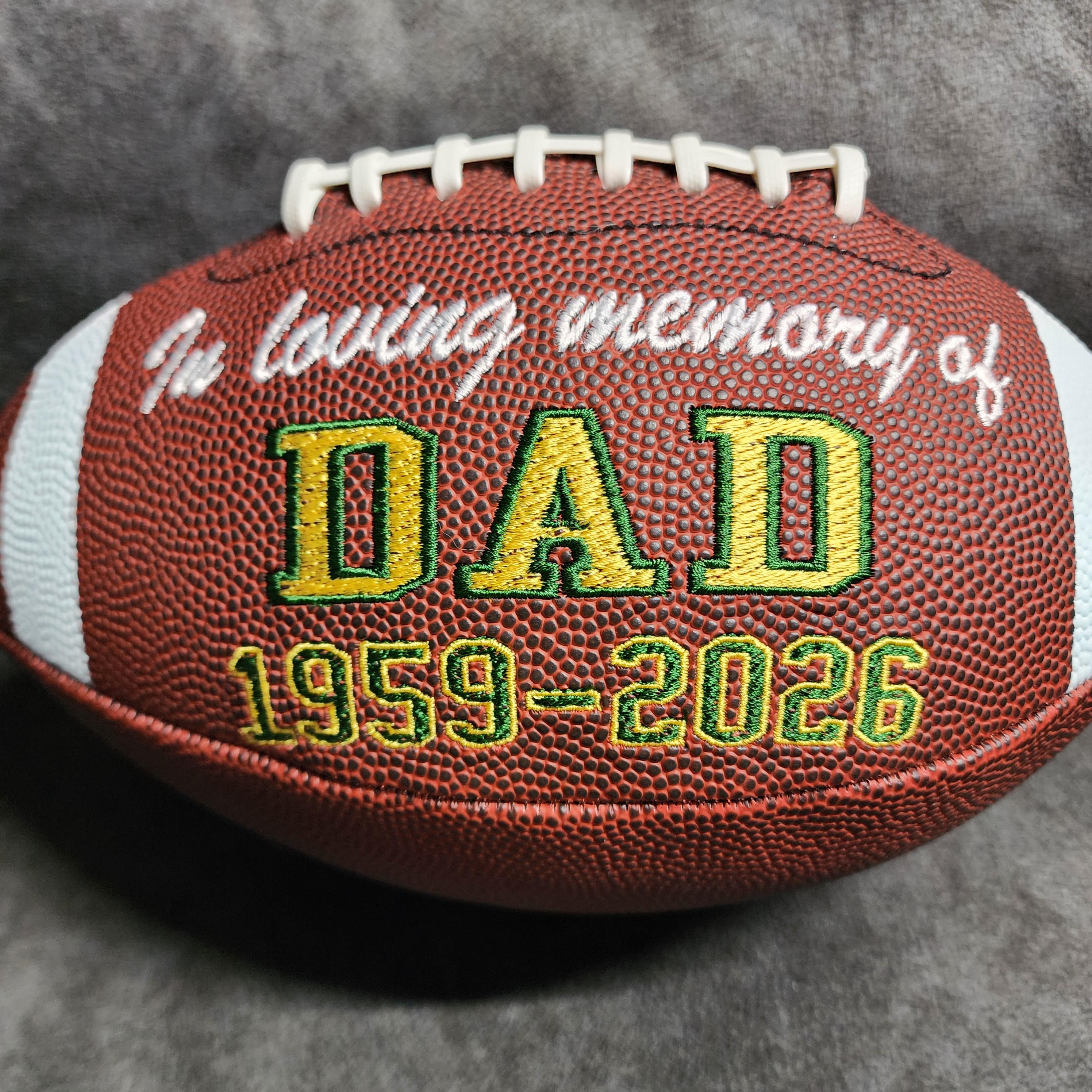 Remembrance Memorial Football Gift//Custom Personalized Embroidered Football // football Gift// Keepsake ball // Family gift// Memorabilia