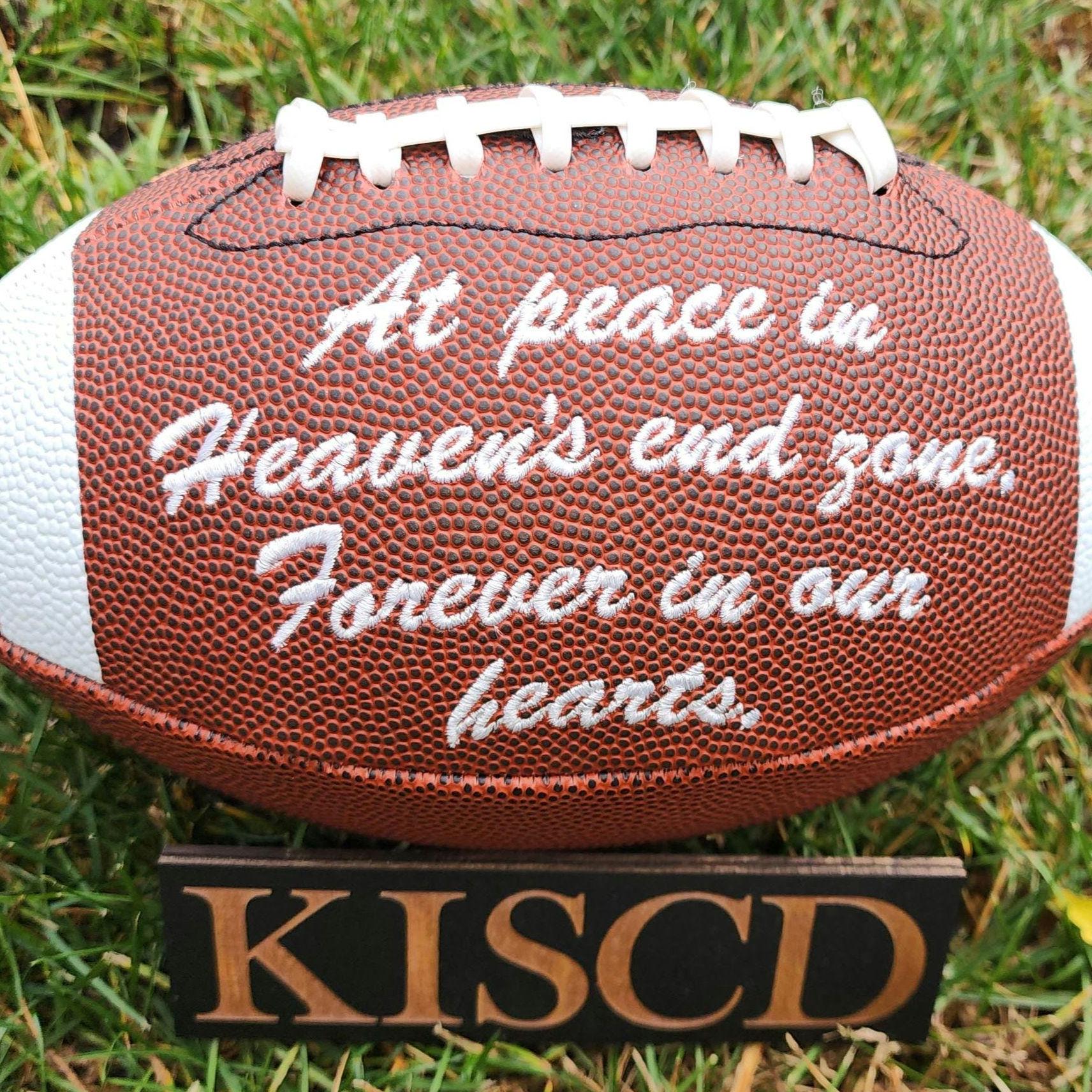 Remembrance Memorial Football Gift//Custom Personalized Embroidered Football // football Gift// Keepsake ball // Family gift// Memorabilia