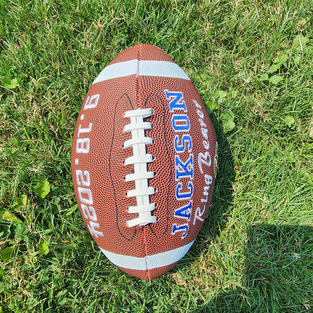 Ring Bearer, Groomsmen, Bestman gift // Custom Personalized Embroidered football// Wedding Gift //Football Gift// Keepsake ball//Memorabilia