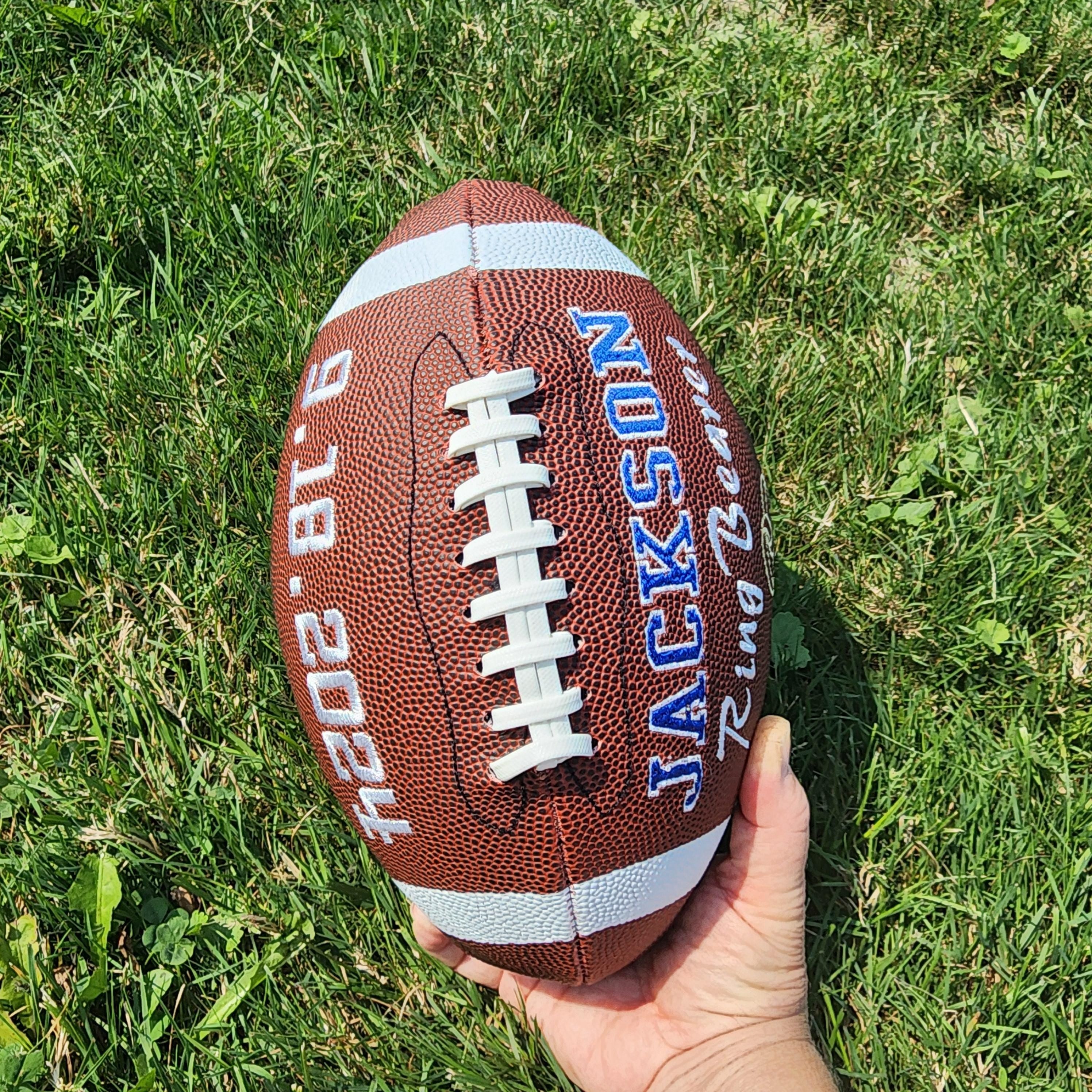 Ring Bearer, Groomsmen, Bestman gift // Custom Personalized Embroidered football// Wedding Gift //Football Gift// Keepsake ball//Memorabilia