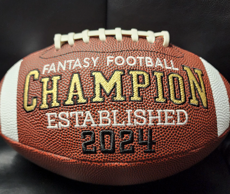 Embroidered Fantasy Football Trophy - Custom Champion Keepsake