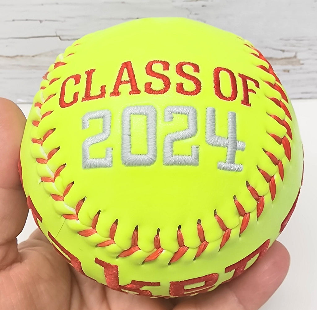 Senior Softball gift/Custom Personalized Embroidered Softball Softball Gift/Keepsake ball/Graduation Gift/Class of 2026/ Class of 2027