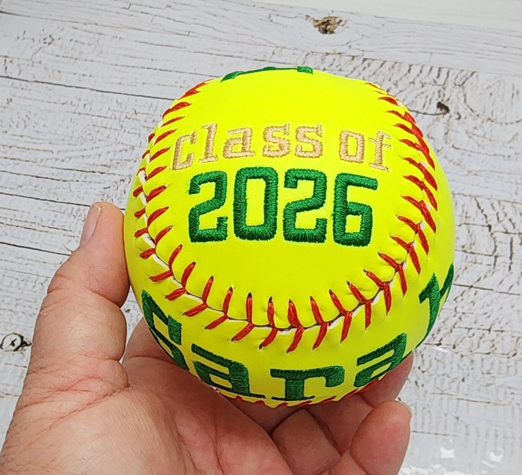 Senior Softball gift/Custom Personalized Embroidered Softball Softball Gift/Keepsake ball/Graduation Gift/Class of 2026/ Class of 2027