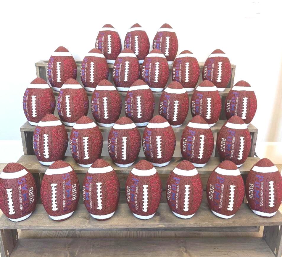 Senior  Football gift//Custom Personalized Embroidered Football//Football Gift//Keepsake ball//Graduation Gift//Class of 2025//Class of 2026