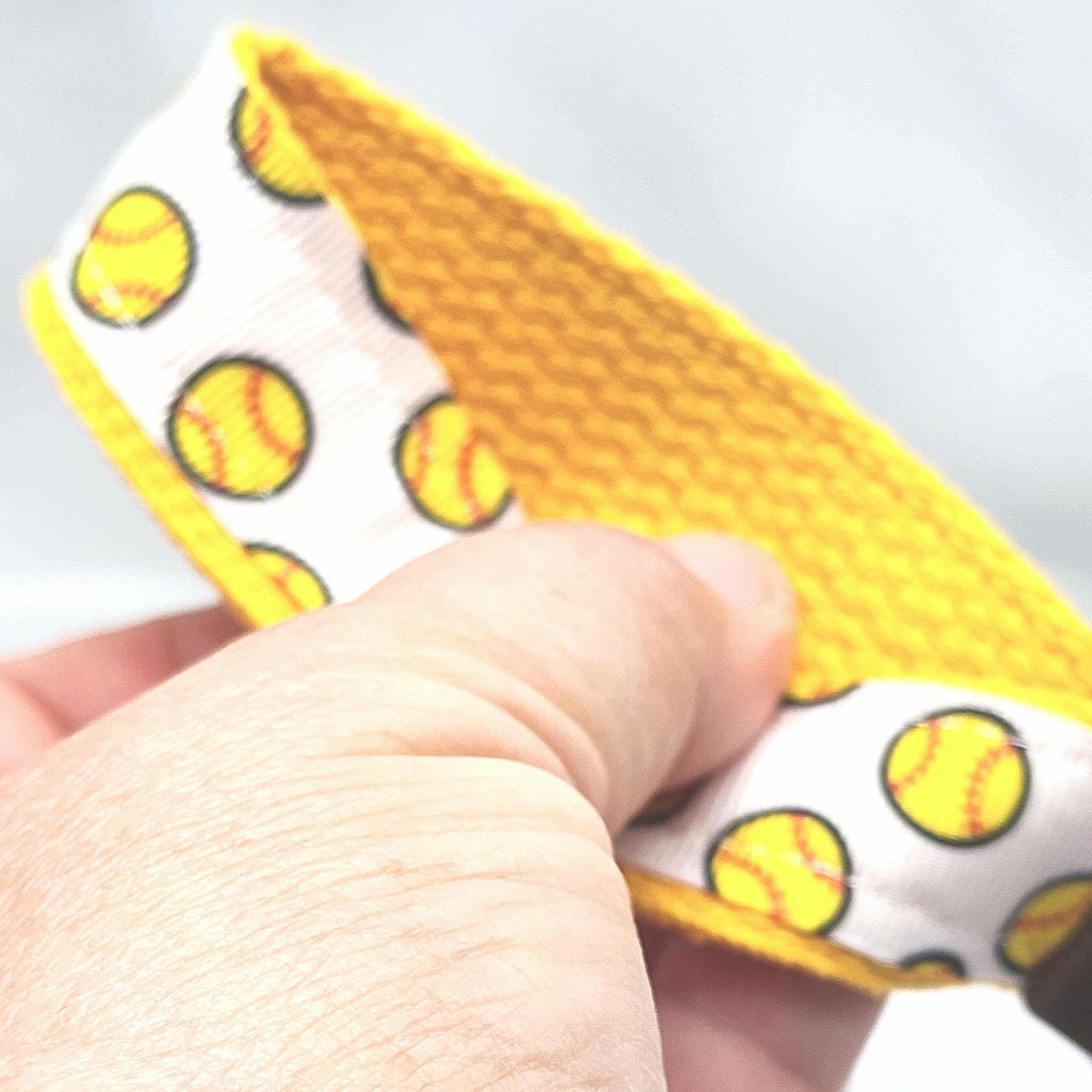 Softball Print Key Fob Wristlet - Cotton Keychain