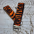 Tiger Print Key Fob Wristlet, Cotton Keychain