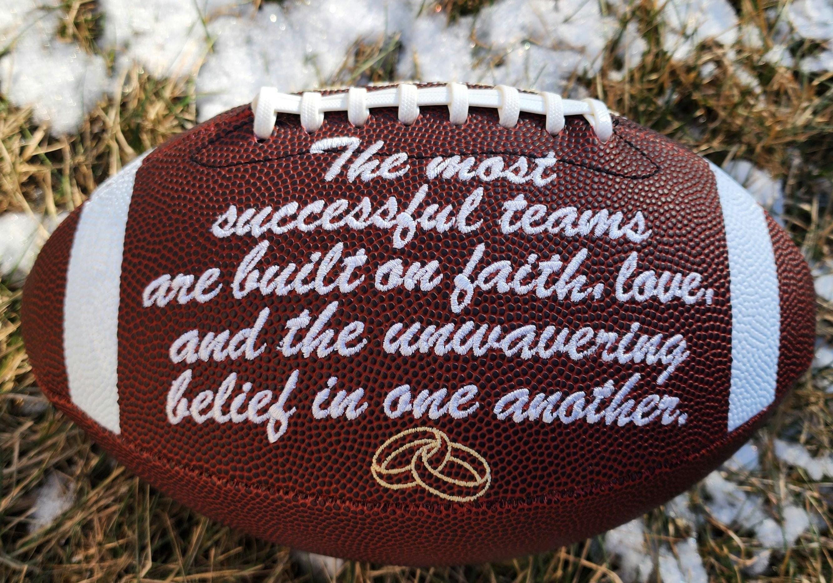 Wedding gift // Custom Personalized Embroidered football// Engagement Gift // Football Gift // Keepsake ball//Memorabilia //Anniversary gift