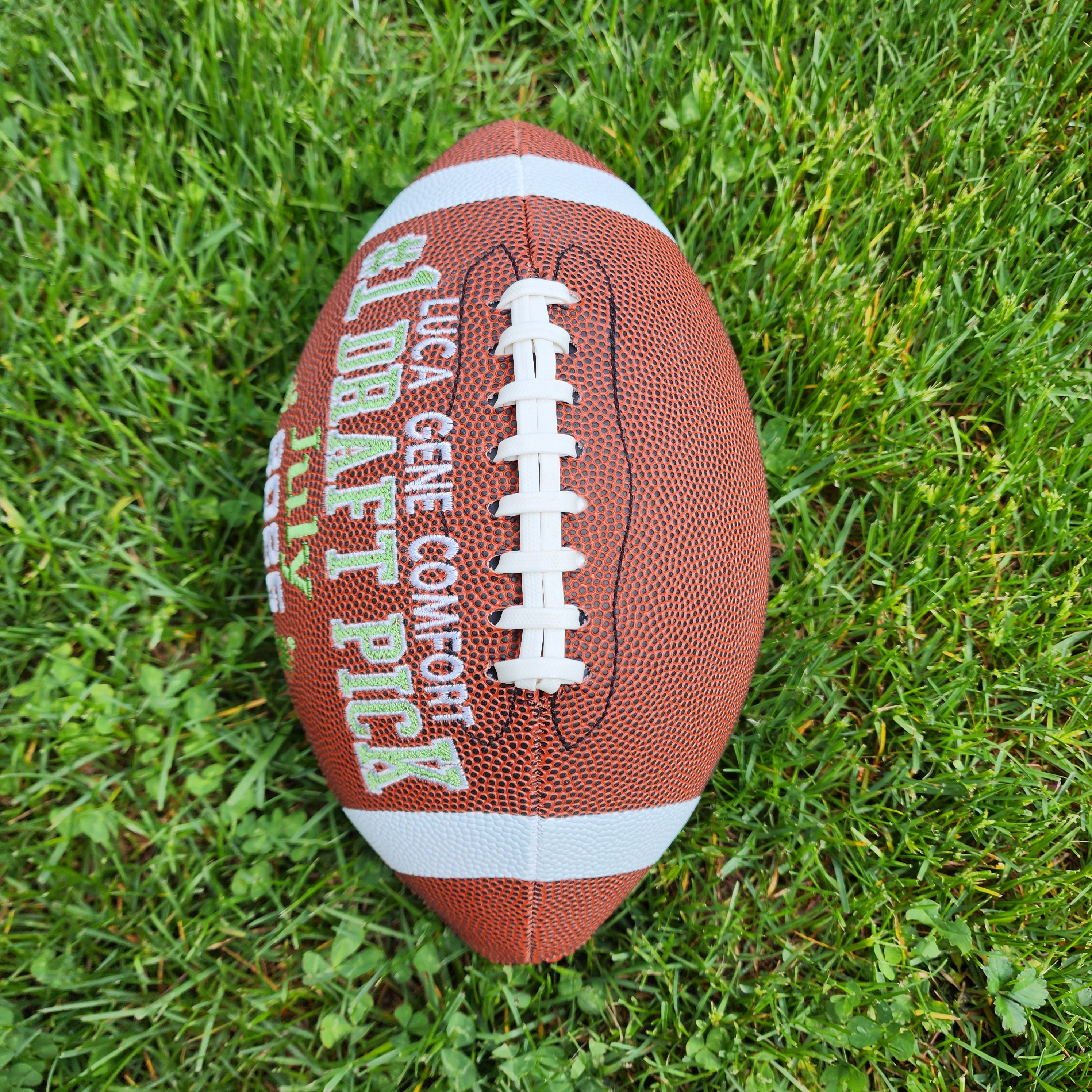 Personalized Embroidered Football: Baby Announcement, Gender Reveal Gift (Copy)