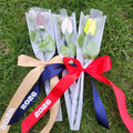 Sports ball Rose: Senior Night Gift, Keepsake with Custom Ribbon